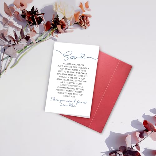 To My Son Heartfelt Poem Greeting Card - Luxury Graduation & Birthday Gift