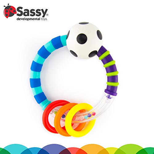 Sassy Ring Rattle - Developmental Toy for Babies with High Contrast