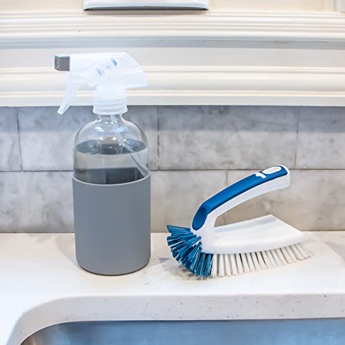 Unger Multi-Purpose Counter & Fixture Scrub Brush - Non-Slip Kitchen & Bathroom Cleaning Tool