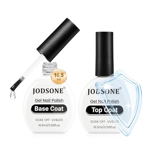 JODSONE Base Coat and Top Coat Gel Polish Set 16.5ml No Wipe
