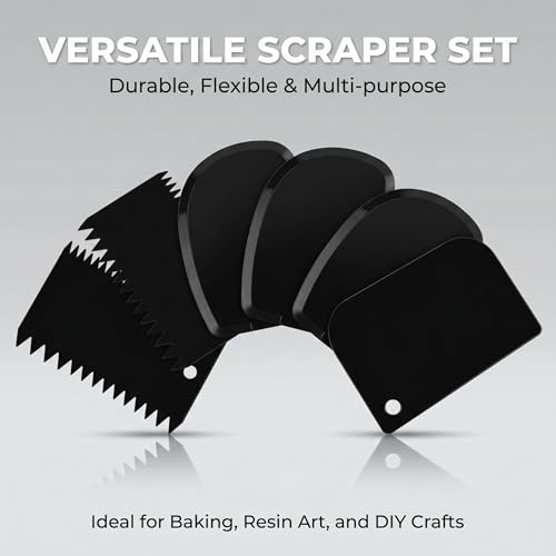 6-Piece Cake Decorating Scraper Set - Durable Plastic Icing Tools