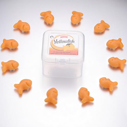 Cute Fish-Shaped Refrigerator Magnets - 12-Pack Strong Hold