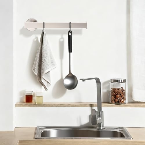 NearMoon 9-Inch Square Hand Towel Holder - Brushed Nickel Stainless Steel