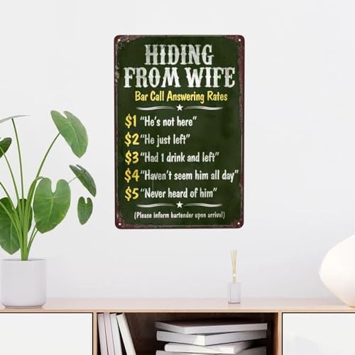 Funny Retro Metal Sign for Home & Bar Decoration - 8x12 inch