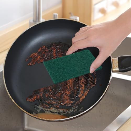 MEETSWEET Dual-Sided Heavy Duty Scrub Sponges - Scratch-Free, 10 Pack