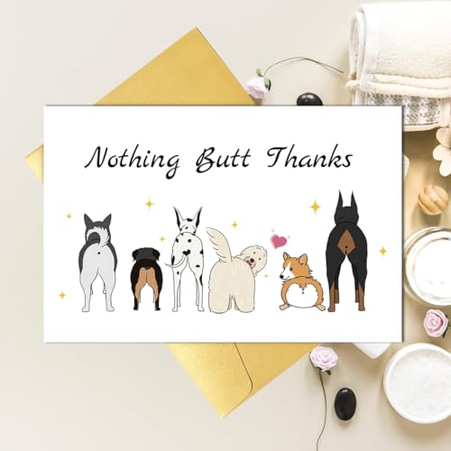 Funny Dog Butts Thank You Card for Veterinarians & Groomers