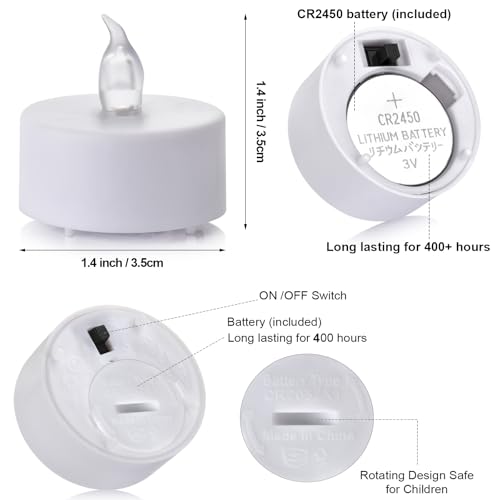 5-Pack Flameless LED Tea Light Candles with Remote Control