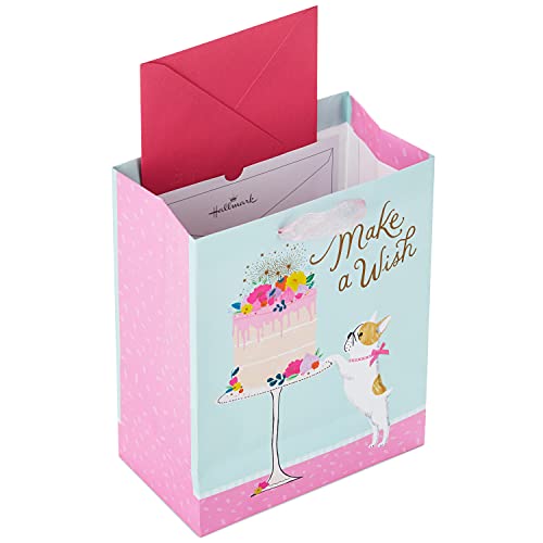 Hallmark Medium Birthday Gift Bag with Tissue Paper - Make a Wish Cake & Pug