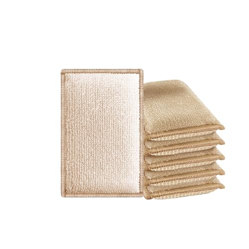 Eco-Friendly Bamboo Dish Sponges - 6 Pack for Kitchen Cleaning