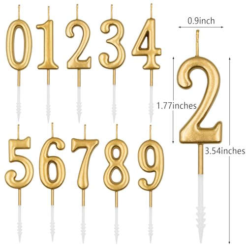Number 68 and 86 Birthday Candles Champagne Gold Cake Topper