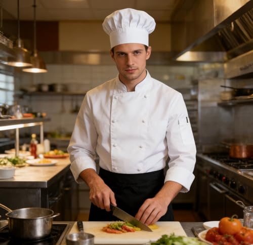 Unisex Adjustable Chef Hat - Reusable Kitchen Cooking Cap