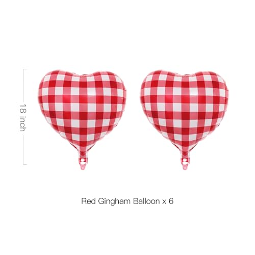18 Inch Red Heart Balloons - Rustic Baby Shower & Picnic Decor