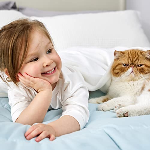 Bedsure GentleSoft Kids Fleece Throw Blanket, 43x55 Inches, White