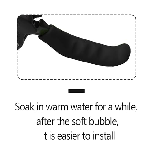 2 Pairs Bicycle Brake Lever Grip Protector Cover, Non-Slip Brake Lever Grip, Silicone Sleeve Universal Brake Protection Handle Cover for Bicycle, Cycling, Road/Mountain Bikes, Black