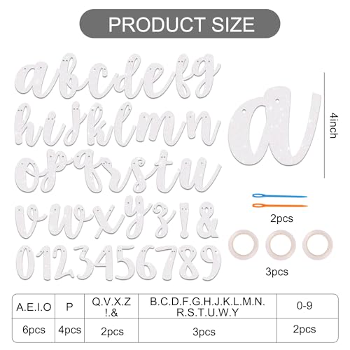 DIY Glitter Letter Banner Kit - 116 PCS Customizable Birthday & Party Decor