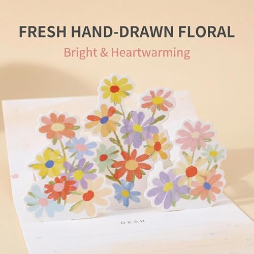 3D Flower Pop-Up Greeting Card - Perfect for All Occasions