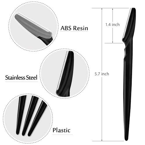 HFATMOS 12 Pcs Eyebrow Razors & Dermaplaning Tools for Face and Body