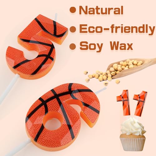 Basketball Number 10 Birthday Candle - 3D Diamond Design