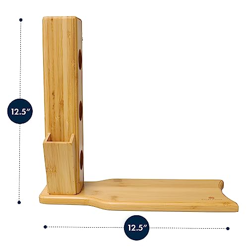 RoyalHouse Bamboo Wine Rack for 3 Bottles - Elegant & Durable