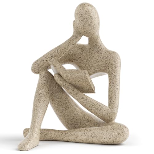 Large Thinker Statue Resin Sculpture for Home Decor - Modern Accent