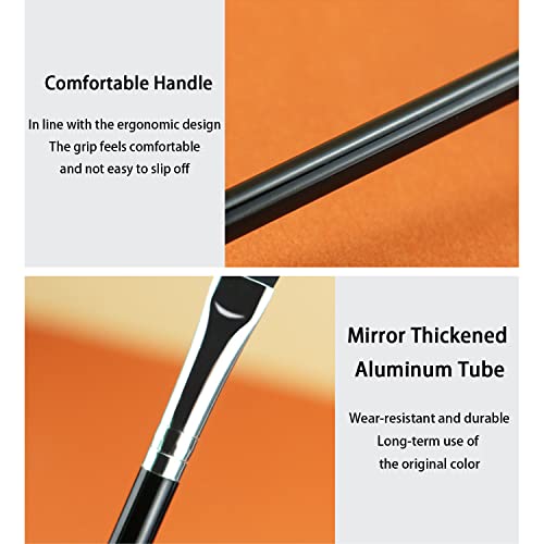 Ksvsonrvi Double-Ended Eyebrow Brush and Spoolie, 2-Pack Black
