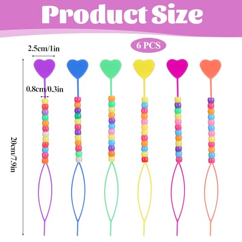 Larrel 6PCS Quick Hair Beader Tool Set for Braids & Ponytails