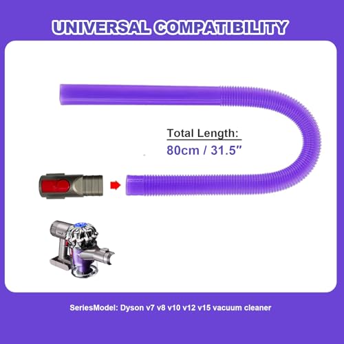 ELEMONY Dryer Vent Cleaner Kit for Dyson V7 V8 V10 V11 V12 V15 - 2.7ft Hose Attachment