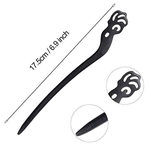 Miayon 10-Piece Wooden Hair Sticks Vintage Chinese Hair Chopsticks Pins