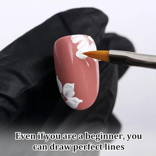 2PCS Triangular Pyramid Nail Brush for 3D Flower & Butterfly Art