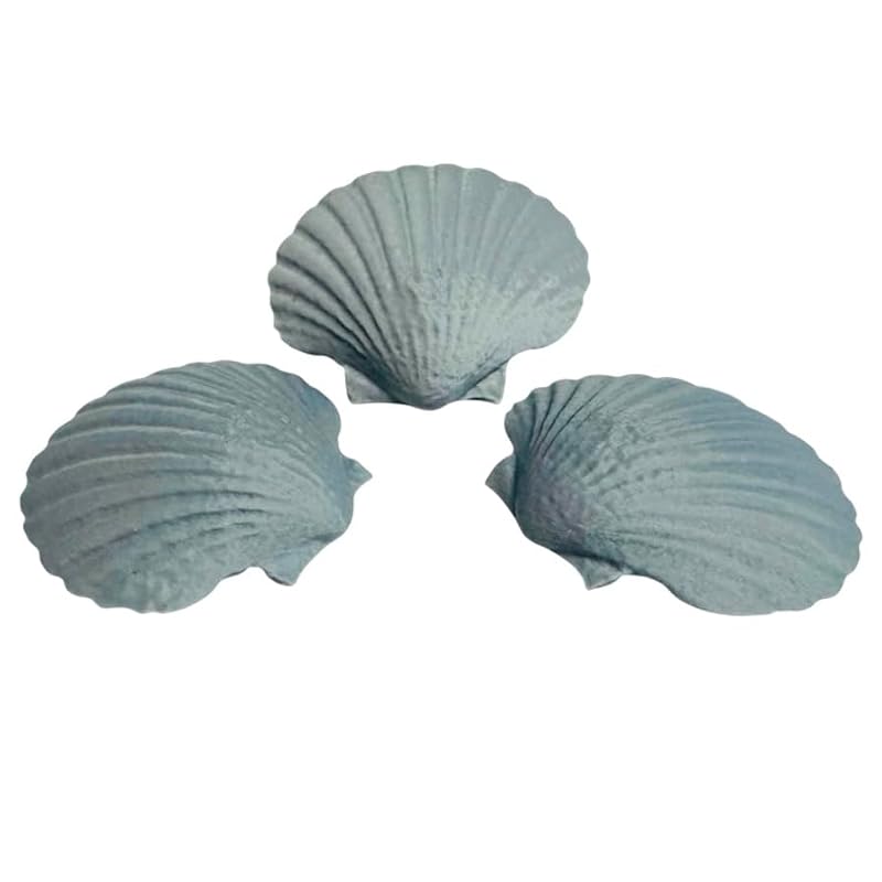 Handmade Silver Seashells Toilet Decor - 3D Printed