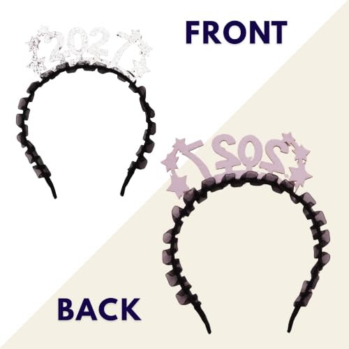 Needzo 2027 Happy New Year Glitter Headband Party Decoration