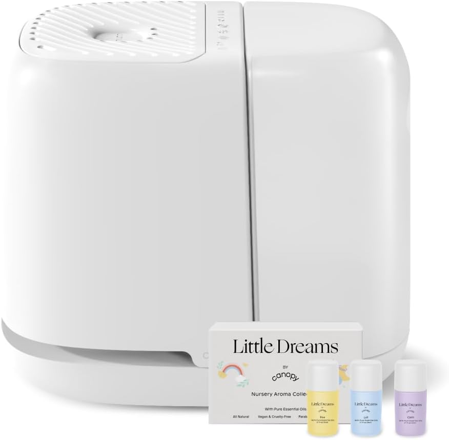 Canopy Nursery Humidifier 2.0 - 36 HR Run Time, 2.5L Tank | Sleep Lights & White Noise for Deep Sleep