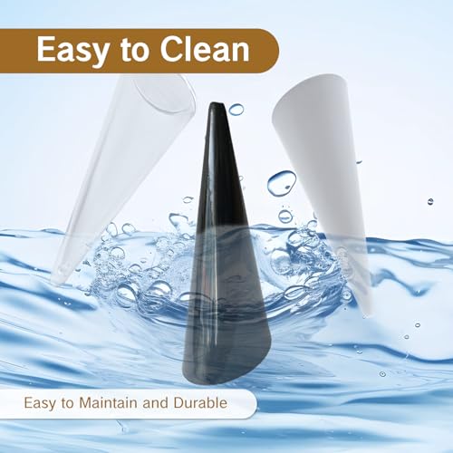 Acrylic Ring Cone Display Holders - Set of 3 in Clear, Black, White