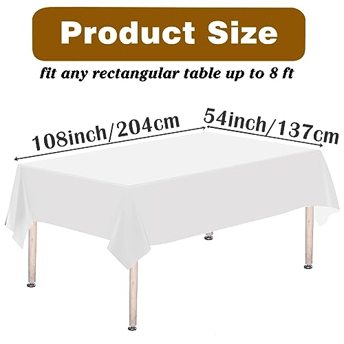 Kopokita 2 Pack Disposable Plastic Tablecloths 54 x 108 Inch