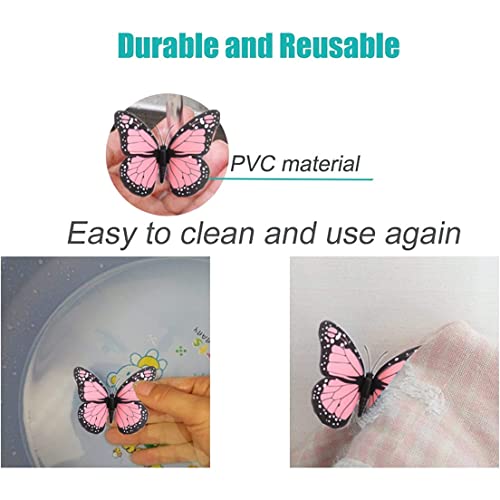 Monarch Butterfly Wall Stickers - 10 Pcs Realistic Decor