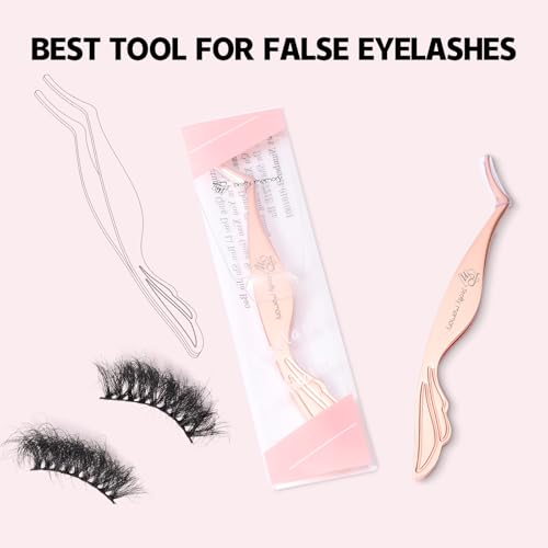 Pretty Memory Stainless Steel Eyelash Applicator Tool in Rose Gold