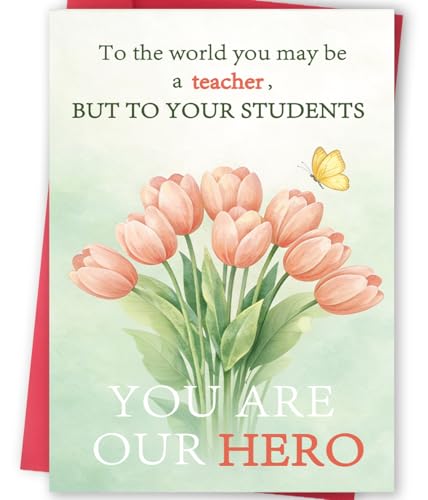 Funny Teacher Appreciation Thank You Card - 8x5.3 inches