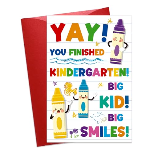 Kindergarten Graduation Cards with Envelopes - Class of 2026 Keepsake