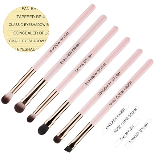 HVSWLY 210 Pcs Waterproof Makeup Brush Name Labels Clear Self-Adhesive