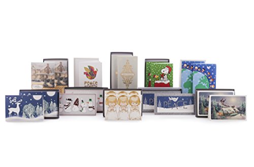 Hallmark Religious Christmas Boxed Cards, Three Angels (16 Cards and 17 Envelopes)