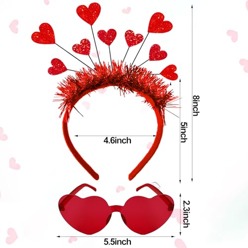 Valentine Heart Headband and Sunglasses Party Set