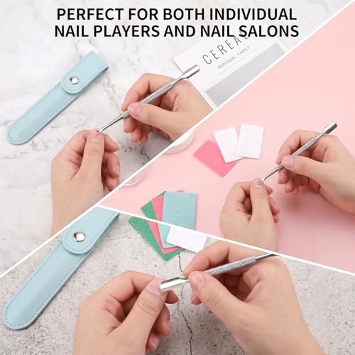 Bruislard Dual Ended Cuticle Pusher and Loop Tool Stainless Steel 2 Pack