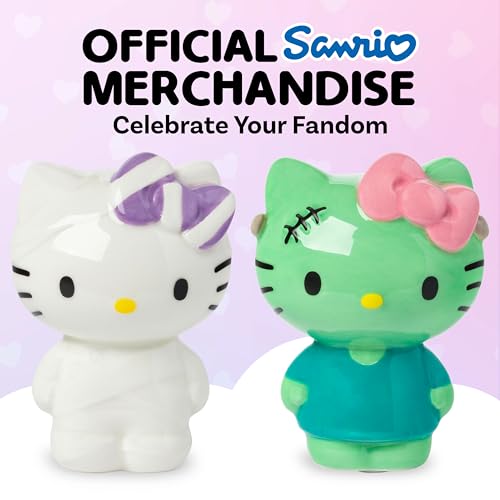Hello Kitty Halloween Salt and Pepper Shaker Set - Ceramic 3D Figurines