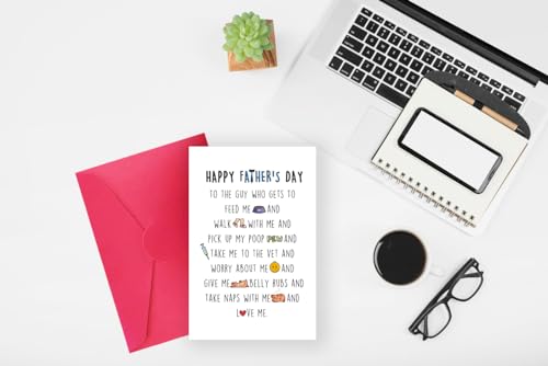 Dog Dad Fathers Day Card - Cute Greeting Card from The Dog