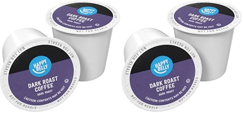 Happy Belly Dark Roast Coffee Pods - 100 Count (Pack of 2)