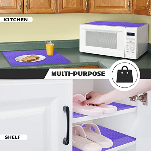 8Pcs Refrigerator Liners - Washable EVA Fridge Shelf Mats (Purple)