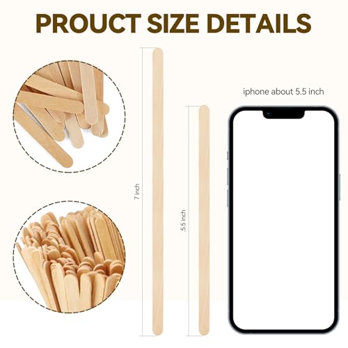 Bamboo Coffee Stirrers - 150 Count Disposable 5.5" Sticks