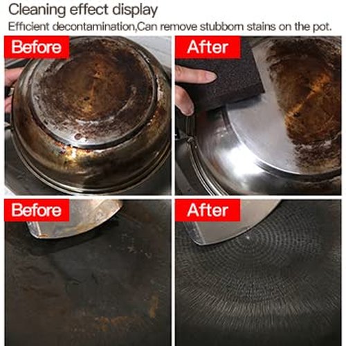 Dr.WOW Carborundum Heavy Duty Scouring Sponges - Fiberglass-Free Nano Rust Eraser for Pots, Pans, Grill, Oven Racks & Sink Stains (1'' 6Ct (Pack of 1))