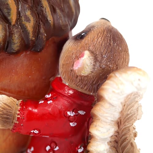 Needzo Squirrel in Sweater Christmas Ornament, Woodland Holiday Decor 2.25"