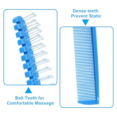 Hitefu 3-Pack Travel Foldable Hair Brush - Anti-Static Double-Headed Comb